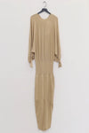 SWAYING/KNIT bat sleeves back slit dress SW24SS2L22 Turmeric PS70
